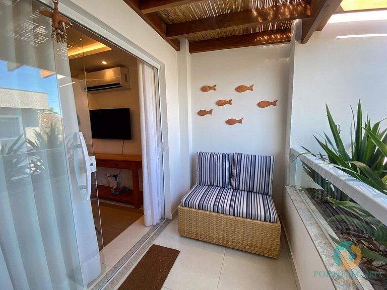 Apto Aruana 2 Quartos, Piscina, 300m da praia VF101