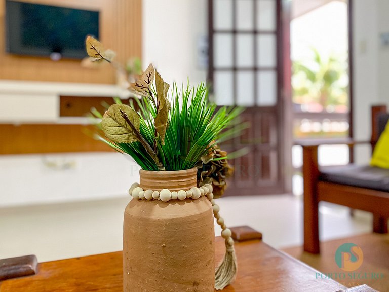 Casa 3 Qts Suites | 250m da Praia Taperapua MS15