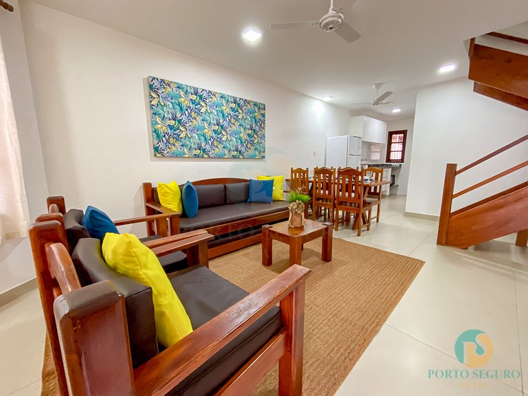 Casa 3 Qts Suites | 250m da Praia Taperapua MS15