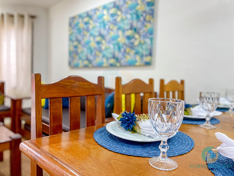 Casa 3 Qts Suites | 250m da Praia Taperapua MS15