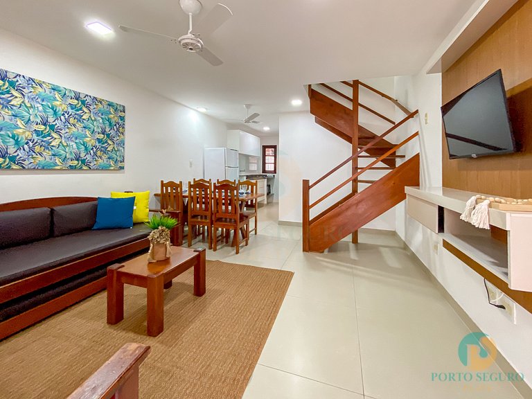 Casa 3 Qts Suites | 250m da Praia Taperapua MS15