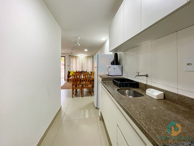 Casa 3 Qts Suites | 250m da Praia Taperapua MS15
