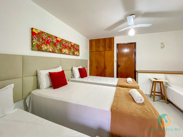Casa 3 Qts Suites | 250m da Praia Taperapua
