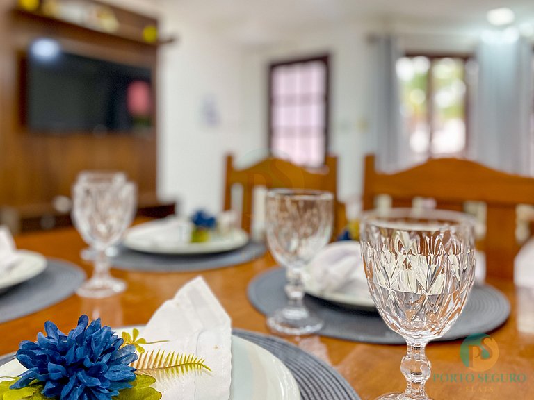 Casa 3 Qts Suites | 250m da Praia Taperapua